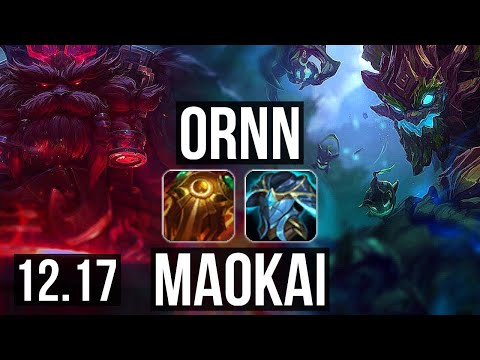 ORNN vs MAOKAI (TOP) | 3/0/10, 1.1M mastery | EUW Diamond | 12.17