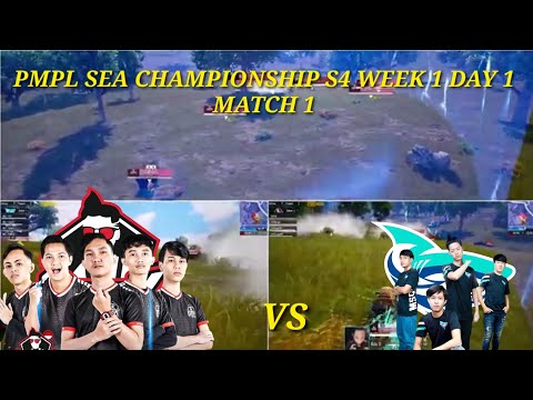 GEEK FAM VS MS CHONBURI MATCH PAMBUKAAN | PMPL SEA CHAMPIONSHIP WEEK 1 DAY 1 MATCH 1