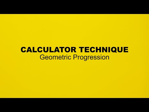 Calculator Technique - Geometric Progression using Canon F-789SGA
