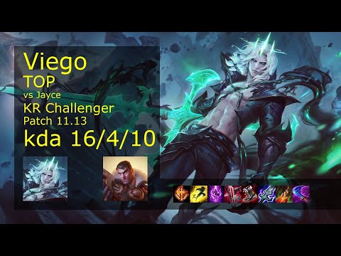 Viego Top vs Jayce - KR Challenger 16/4/10 Patch 11.13 Gameplay // [롤] 비에고 vs 제이스 탑