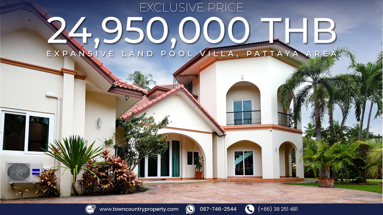 Luxury Pool Villa on 1 Rai Land | 5-Bed, Saltwater Pool, Near Pattaya City