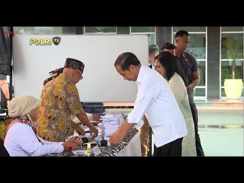 PRESIDEN JOKOWI NYOBLOS DI TPS GAMBIR