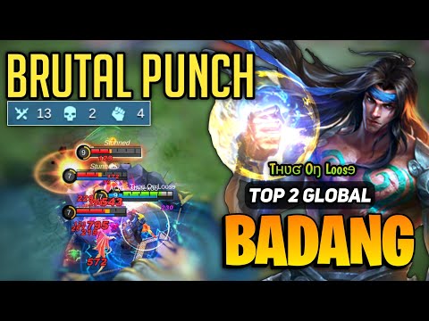 Offlane Badang Brutal Gameplay [ Top Global Badang Best Build ] By Tʜʋʛ Oŋ Loosɘ - Mobile Legends
