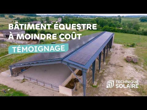 Manège équestre photovoltaïque sans poteau intérieur adapté à toutes les saisons, protégé des intempéries_2