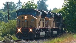 preview picture of video 'UP 8095 on Eugene hauler between Corvallis & Albany, Oregon on  13-May-2010'