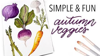 Make Some Kitchen Art With Simple & Fun, Autumn Veggies!