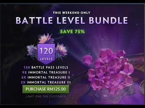 Dota 2 Battle Level Bundle 2019 : 120 level
