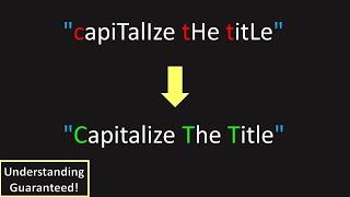 YouTube video 'Can You Capitalize Titles With Code? (LeetCode 2129: Capitalize the Title)'