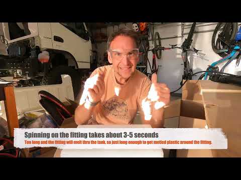 Building an Expedition Camper--Spin-welding water tank fittings