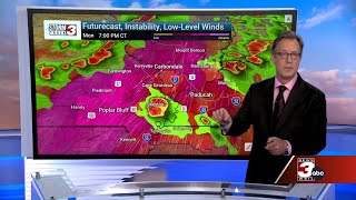Tracking dangerous storms this evening