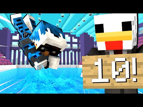GARA DI TUFFI IN PISCINA SU MINECRAFT - ITA