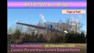FPVができる超小型Wing機35ｇ　BETAFPV65 with Wings: Flight at Park