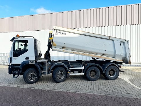 IVECO-MAGIRUS Trakker AD340T36 8x4, EEV, Carnehl Stahlmulde ca. 18m³