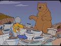The Simpsons Toilet Painting With A Bear
