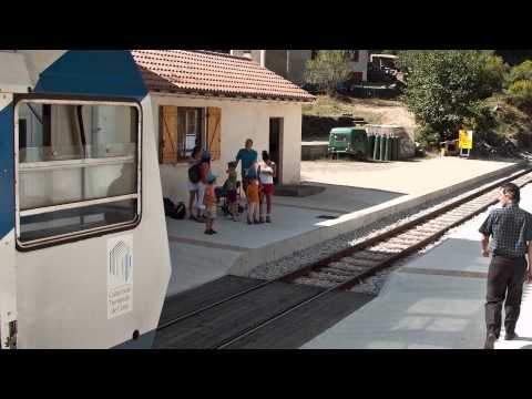 From Ajaccio to Bastia by train. Corsica.