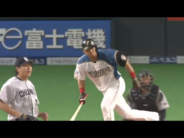 【7回裏】コンパクトにレフトへ!! ファイターズ・中田 タイムリーで1点差に迫る!! 2015/5/29 F-D
