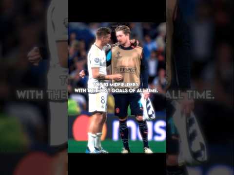 Top 10 Midfielders With the most goals of all time 💀⚽ || #shorts #football #edit #viral #ayeshavilla