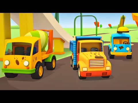 Zeichentrick auf Deutsch. Die Helfer Autos müssen in die Waschanlage. Cartoon für Kinder