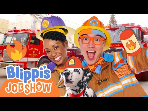 Blippi the Firefighter Hero! 🚒🔥 Can He Save T.A.B.B.S.? | Blippi's Job Show