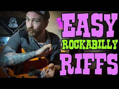 4 Easy Rockabilly Riffs And An Introduction To The 12 Bar Blues - Guitar Lesson With Backing Track