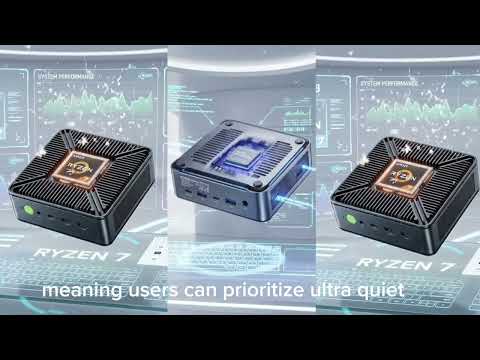 GMKtec M5 Ultra Gaming Mini PC Ryzen 7 7730U (Upgraded 7430U/ 5825U), 32GB RAM 512GB SSD Dual NIC LAN 2.5GbE Desktop Computers, Triple 4K Display, WiFi 6E, USB-C, BT 5.2, DP, HDMI 2.0 Blue video review thumbnail
