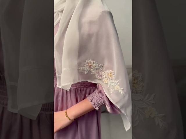 طرحة بوال أبليكة باستل أبيض