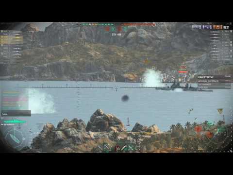 WoWS 0.6.0.1 - Triple Bismarck & Missouri Brawling Action Stomp