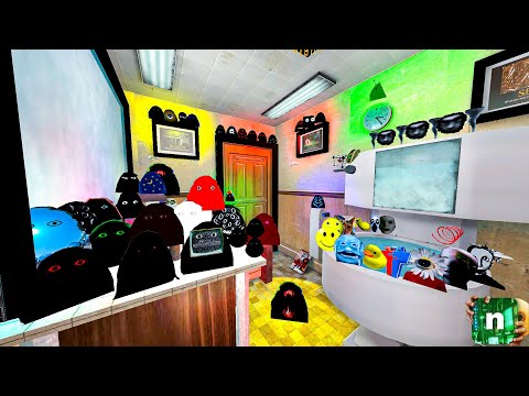 Angry MUNCI Family & NEW Nico's Nextbots took over BATHROOM! Nico's Nextbots Garry's Mod
