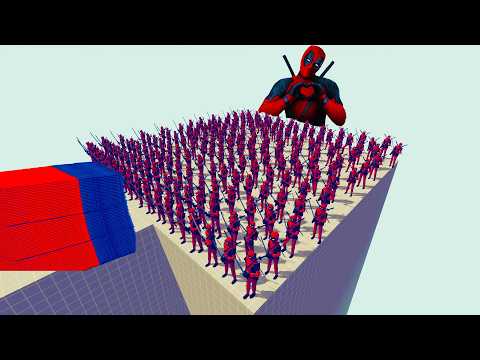 100x DEADPOOL + 1x GIANT vs EVERY GOD l Totally Accurate Battle Simulator TABS