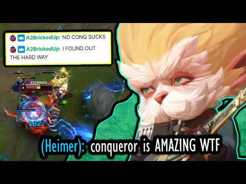 Conqueror Heimerdinger is RIDICULOUS! (GIGA CHARGED TURRETS MIDLANE!)