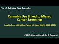 For U S Primary Care Providers National Data Shows Cannabis Users Skip Key Cancer Screenings