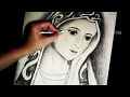 Virgin Mary's Portrait Pencil Speed Drawing | jaygeemijares