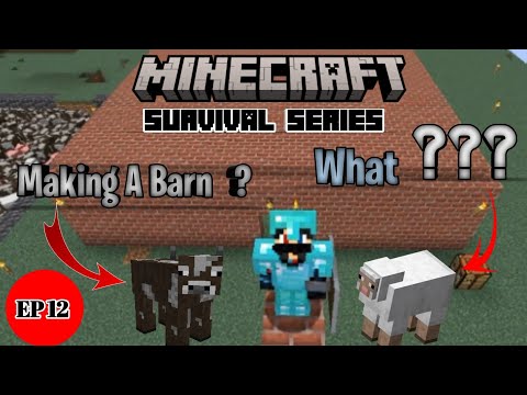 Barn In Minecraft | Minecraft Survival Series Ep 12 #minecraft #build