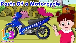 Download lagu Belajar Bahasa Inggris Mengenal Bagian dari Sepeda Motor| 123 English For Kids | Kartun Anak Channel mp3