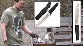 Cold Steel Outdoorsman Knife ($110) Kills Bottles, (Bottle) Murder Was The Case That They Gave Me