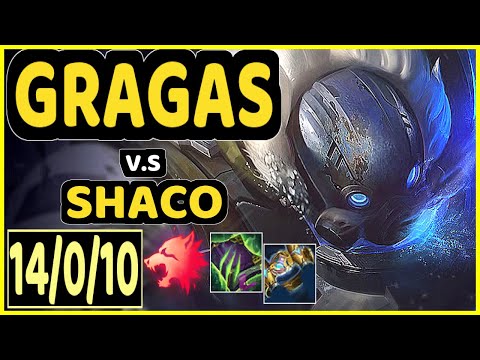 GILIUS (GRAGAS) vs SHACO - 14/0/10 KDA JUNGLE GAMEPLAY - EUW Ranked GRANDMASTER