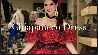 Chiapaneco Yarn Dress. Folkloric Mexican Dress