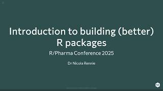 Introduction to building (better) R packages