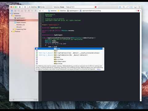 5 Minute create Table View