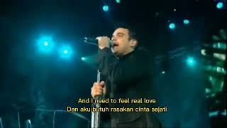Download lagu Robbie Williams - Feel Lyrics (Lirik) | Terjemahan indonesia | I just wanna feel Real love feel the mp3