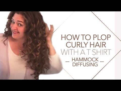 How to Plop Curly Hair with a T Shirt | Hammock...