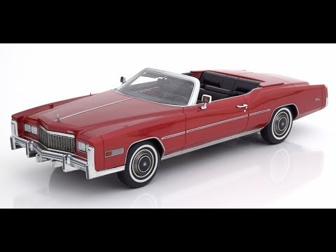 Modelissimo: BOS Cadillac Eldorado Convertible 1976 darkred-metallic 1/18