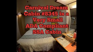 Carnival Dream Cabin #8345 ADA SSA Compliant