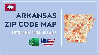 Arkansas Zip Code Map in Excel - Zip Codes List and Population Map