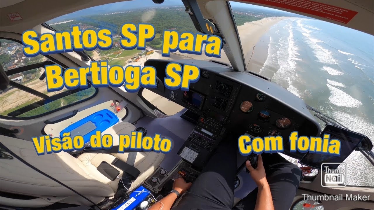 Voando Guarujá Sp/Santos Sp/Bertioga SP! Helicóptero Esquilo B3e (h125).