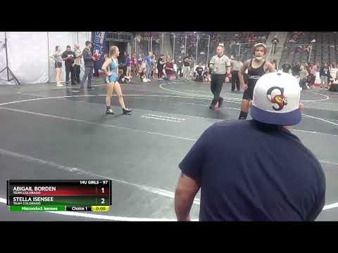 97 Lbs Cons. Round 3 - Stella Isensee, Team Colorado Vs Abigail Borden, Team Colorado 2099