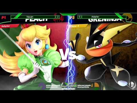 Nayan (Greninja) vs Adiplier (Peach) - Smash Ultimate @ LXG 14