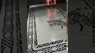 Fiber laser cutting machine , laser cutting test on stainless steel plate, nice design doors, window