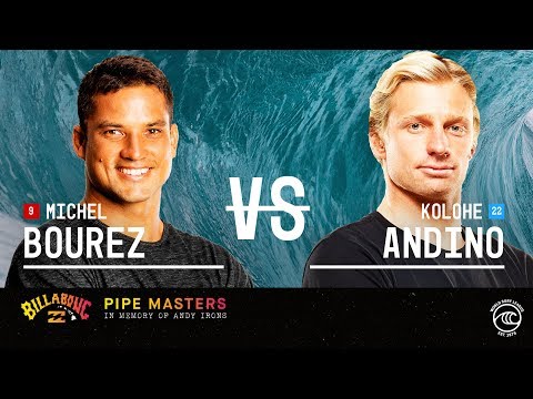 Michel Bourez vs. Kolohe Andino - Round of 16, Heat 8 - Billabong Pipe Masters 2019