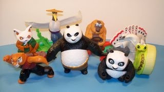 2011 kung fu panda 2 set of 8 mcdonalds happy meal toys video review